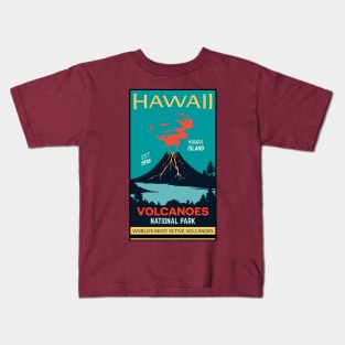 Hawaii Volcanoes National Park Aged Look Kids T-Shirt